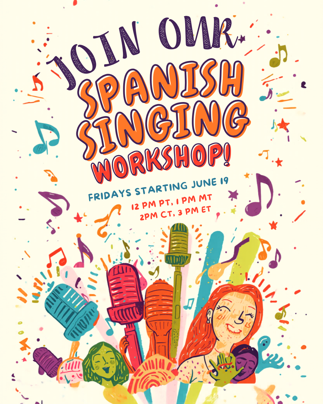 Colorful Music Workshop Invitation Poster Colorful Music Workshop Invitation Poster