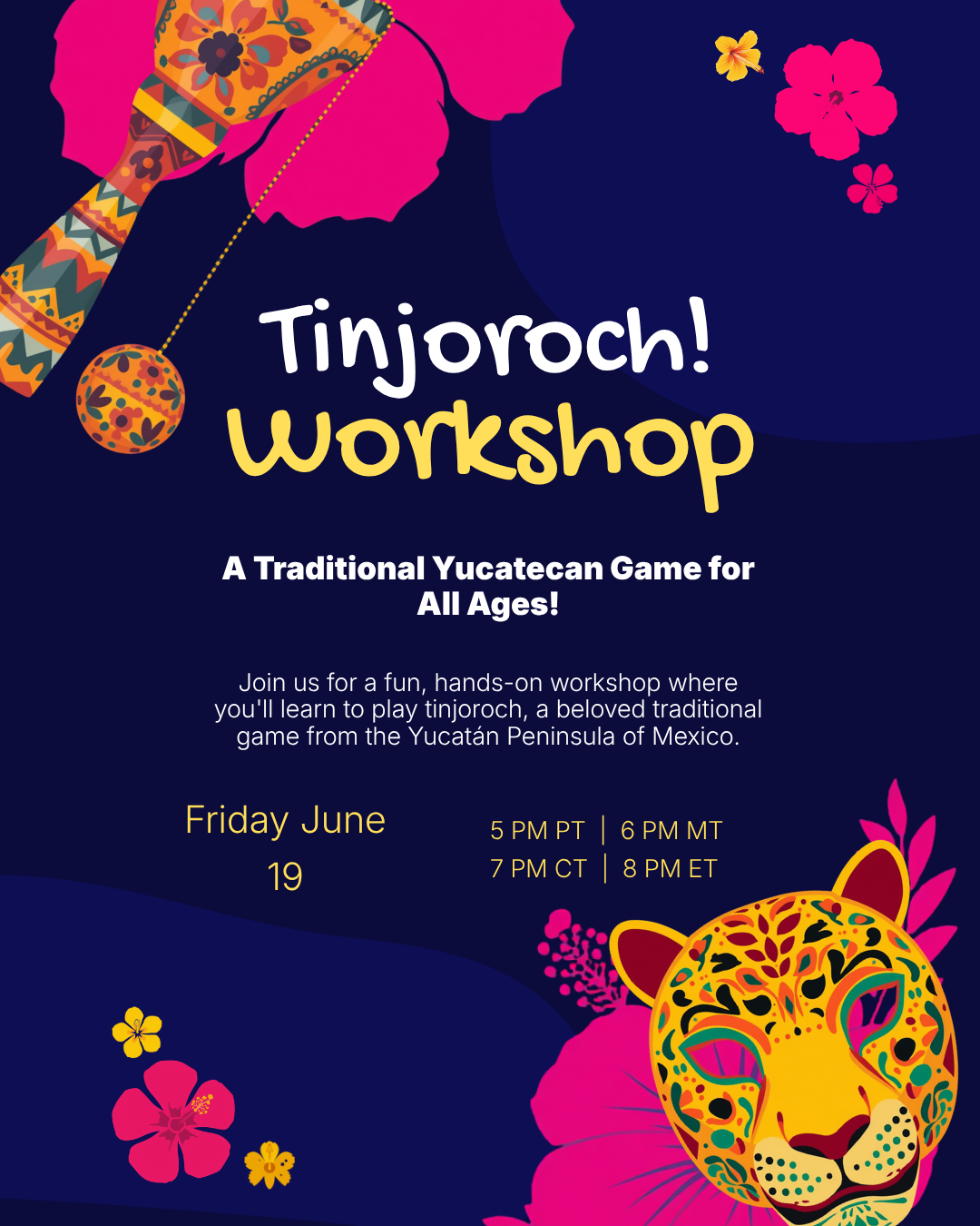 Colorful Tinjoroch Workshop Poster Colorful Tinjoroch Workshop Poster