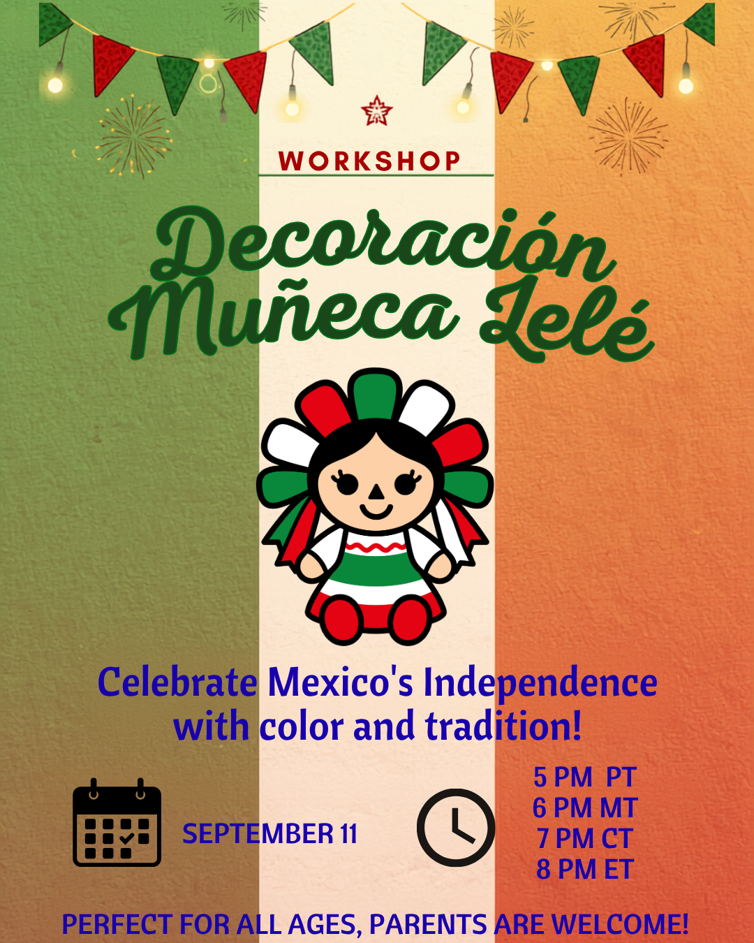 Vibrant Mexican Workshop Poster for Doll Lele Vibrant Mexican Workshop Poster for Doll Lele
